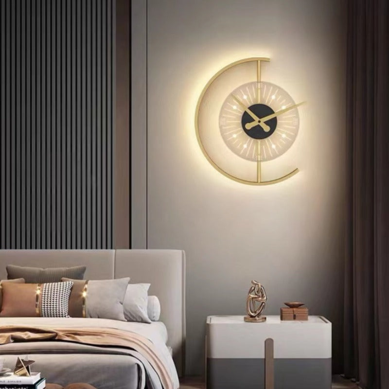 Elegant LED Wall Clock & Lamp Combination with Modern Design | Stylish Home Decor for Any Room 2