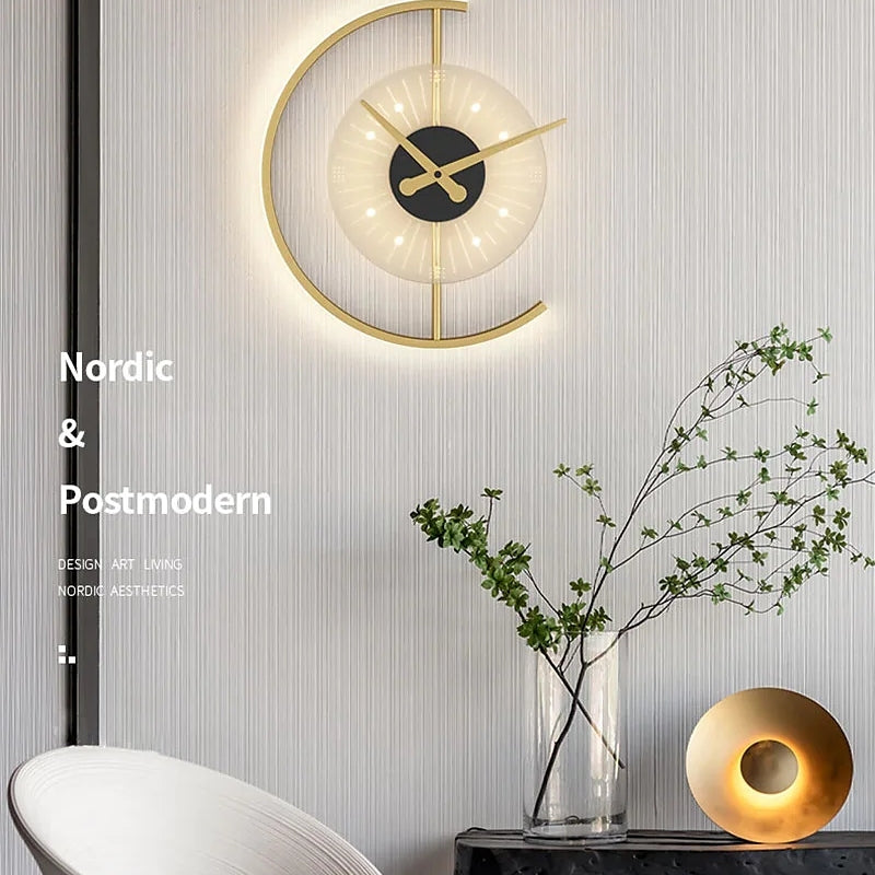 Elegant LED Wall Clock & Lamp Combination with Modern Design | Stylish Home Decor for Any Room 5