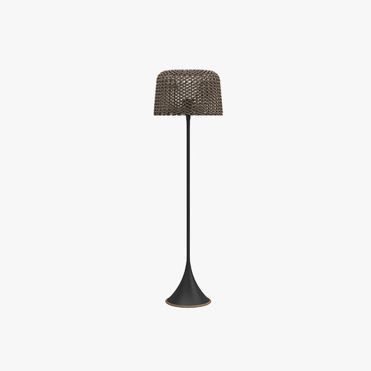 Elegant Outdoor Light Fixtures | Waterproof Rattan Floor Lamp with Warm LED Glow for Cozy Evenings 0