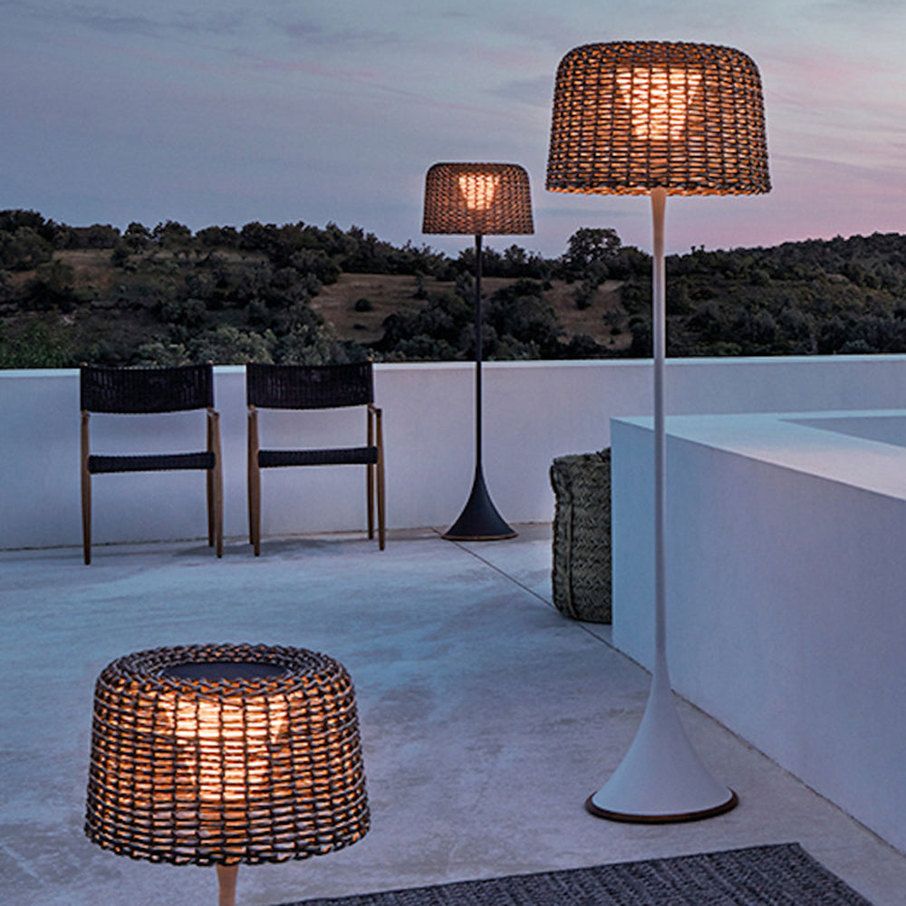 Elegant Outdoor Light Fixtures | Waterproof Rattan Floor Lamp with Warm LED Glow for Cozy Evenings 7