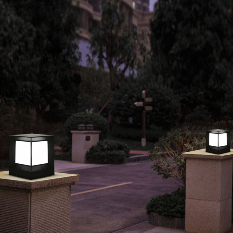 Elegant Solar Outdoor Lamp | Modern Metal Design with Motion Sensor for Enhanced Security in Gardens and Pathways 0