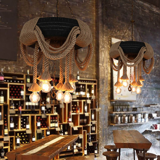 Epoch Collection | Vintage Industrial Chandelier Light with Adjustable Chain | Unique Home Decor for Dining Room Ambiance 0