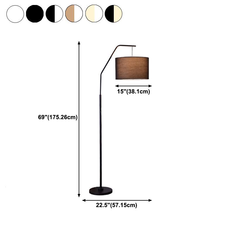 Eryn | Modern Floor Lamp with Soft Fabric Shade & Metal Base | Elegant Lighting for Living Room 5