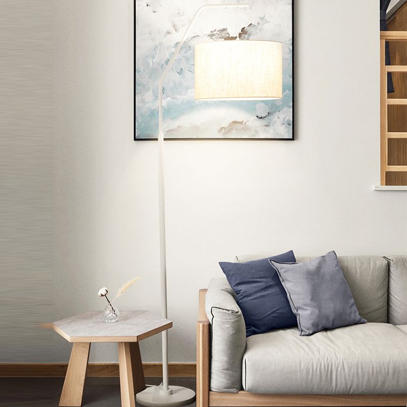 Eryn | Modern Floor Lamp with Soft Fabric Shade & Metal Base | Elegant Lighting for Living Room 7