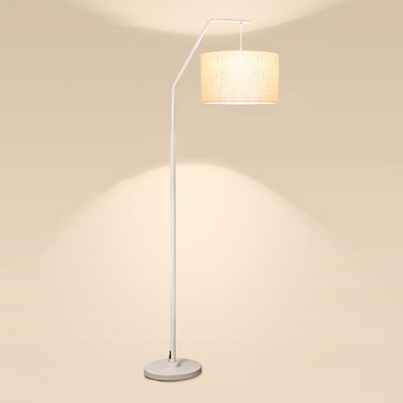 Eryn | Modern Floor Lamp with Soft Fabric Shade & Metal Base | Elegant Lighting for Living Room 8