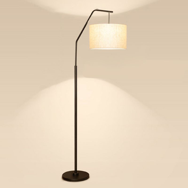 Eryn | Modern Floor Lamp with Soft Fabric Shade & Metal Base | Elegant Lighting for Living Room 9