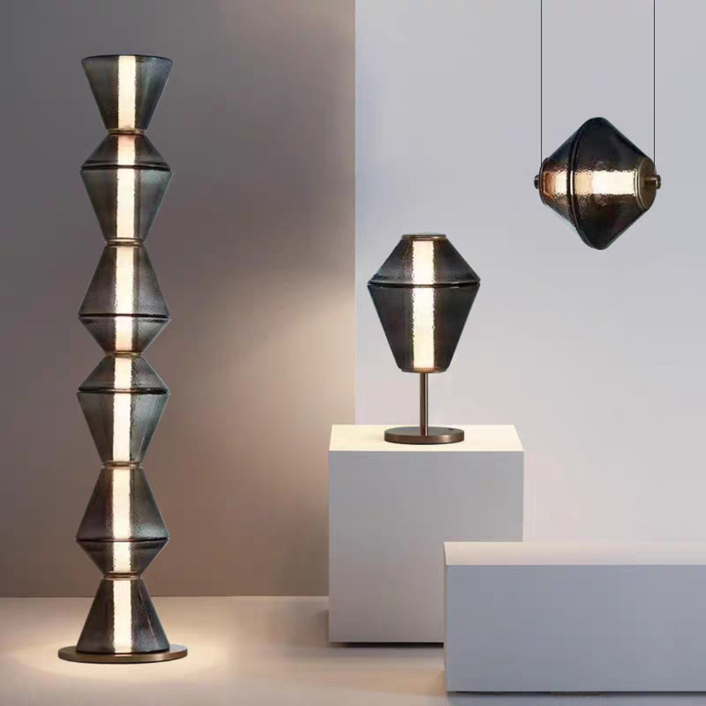 Evette Collection | LED Floor & Table Lamp with Premium Glass Design | Versatile Lighting for Elegant Spaces 2