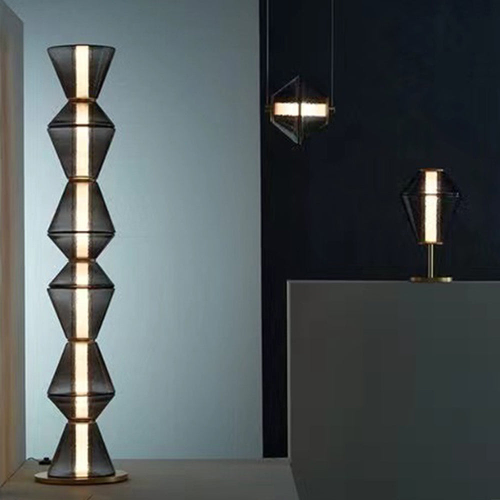 Evette Collection | LED Floor & Table Lamp with Premium Glass Design | Versatile Lighting for Elegant Spaces 3