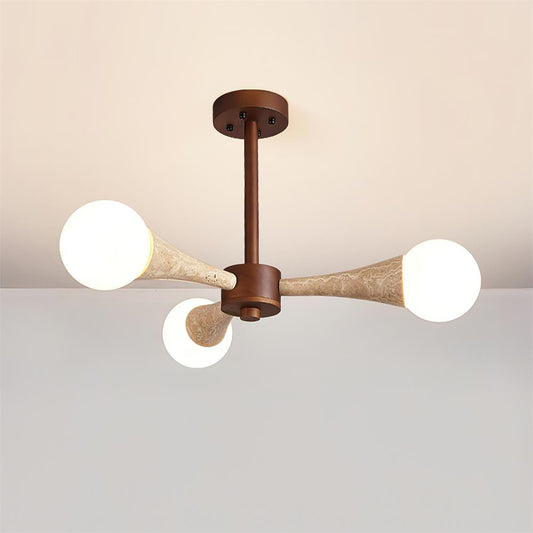 Hedra | Flush Mount Ceiling Light Fixture with Organic Design & Opal Glass Globes | Elegant Lighting for Modern Spaces 0
