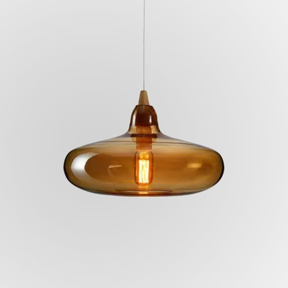 June Collection | Glass Pendant Light with Adjustable Height | Elegant Kitchen Lighting for Warm Ambiance 0