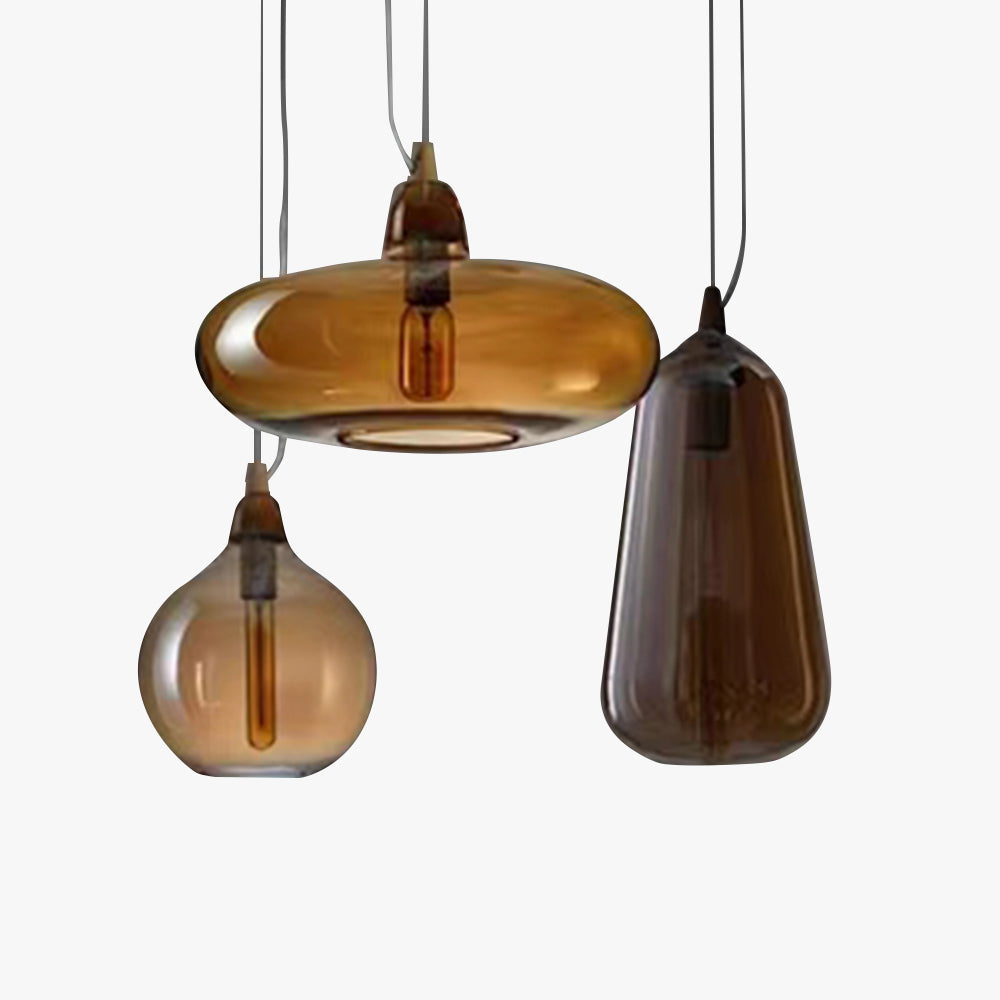 June Collection | Glass Pendant Light with Adjustable Height | Elegant Kitchen Lighting for Warm Ambiance 1