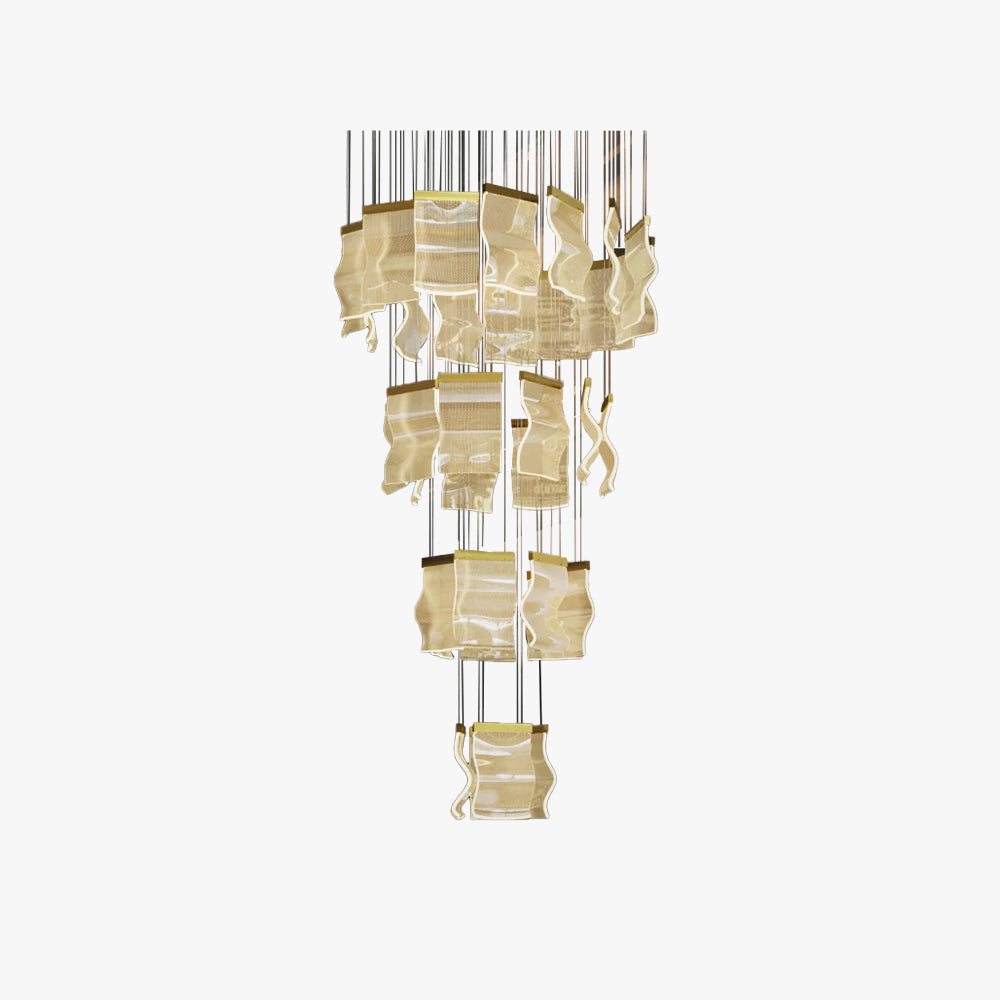 Kristy | Industrial Chandelier with Elegant Gold Finish | Stunning Lighting for Bedroom and Living Room 1