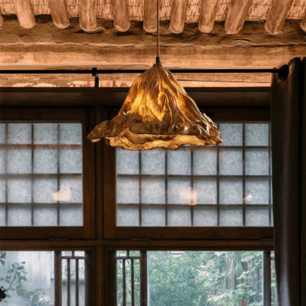 Lotus Leaf | Glass Pendant Light with Adjustable Cord | Elegant Fixture for Kitchen and Dining Areas 6