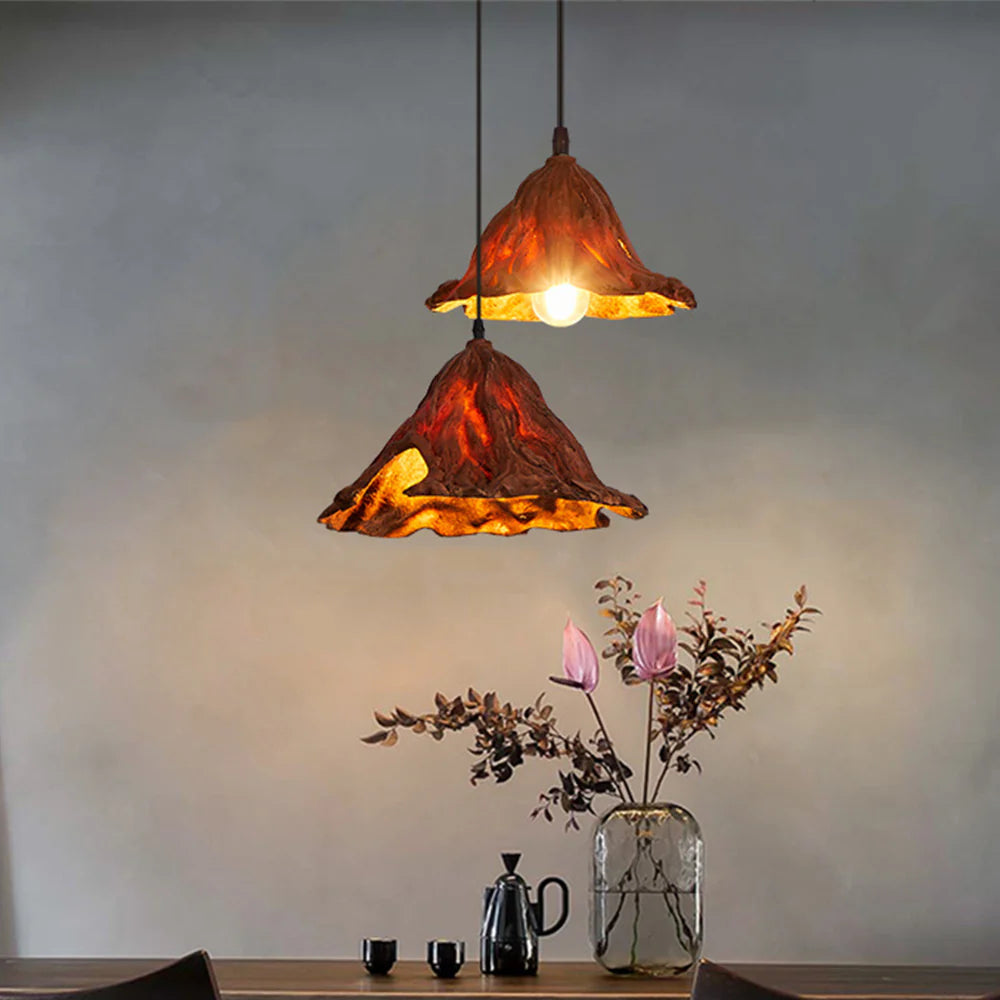 Lotus Leaf | Glass Pendant Light with Adjustable Height | Elegant Kitchen Pendant Lighting for Stylish Ambiance 2