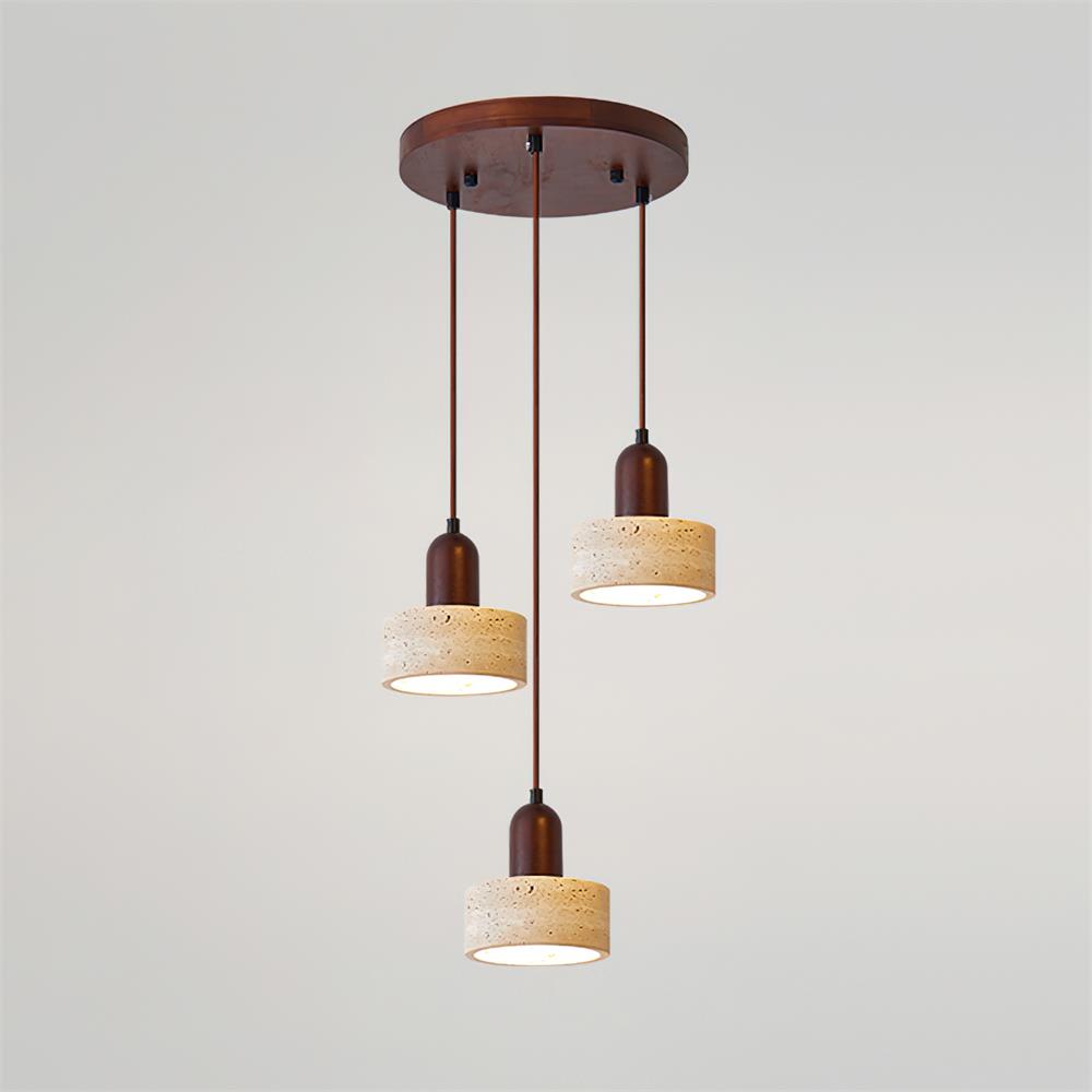 Lunara | Multi-Light Pendant Lighting with Adjustable Height | Elegant Travertine Shade for Modern Kitchens 11