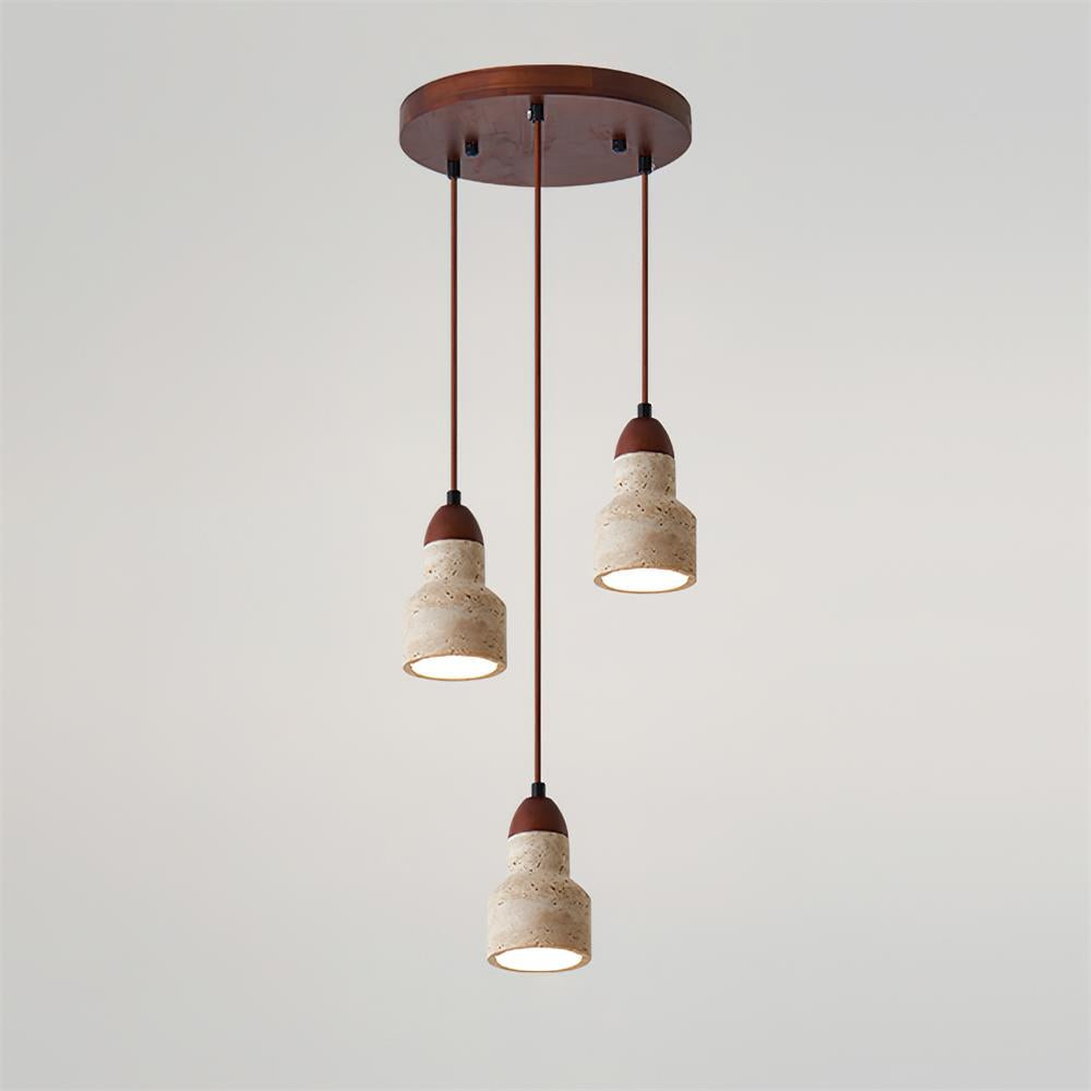 Lunara | Multi-Light Pendant Lighting with Adjustable Height | Elegant Travertine Shade for Modern Kitchens 12