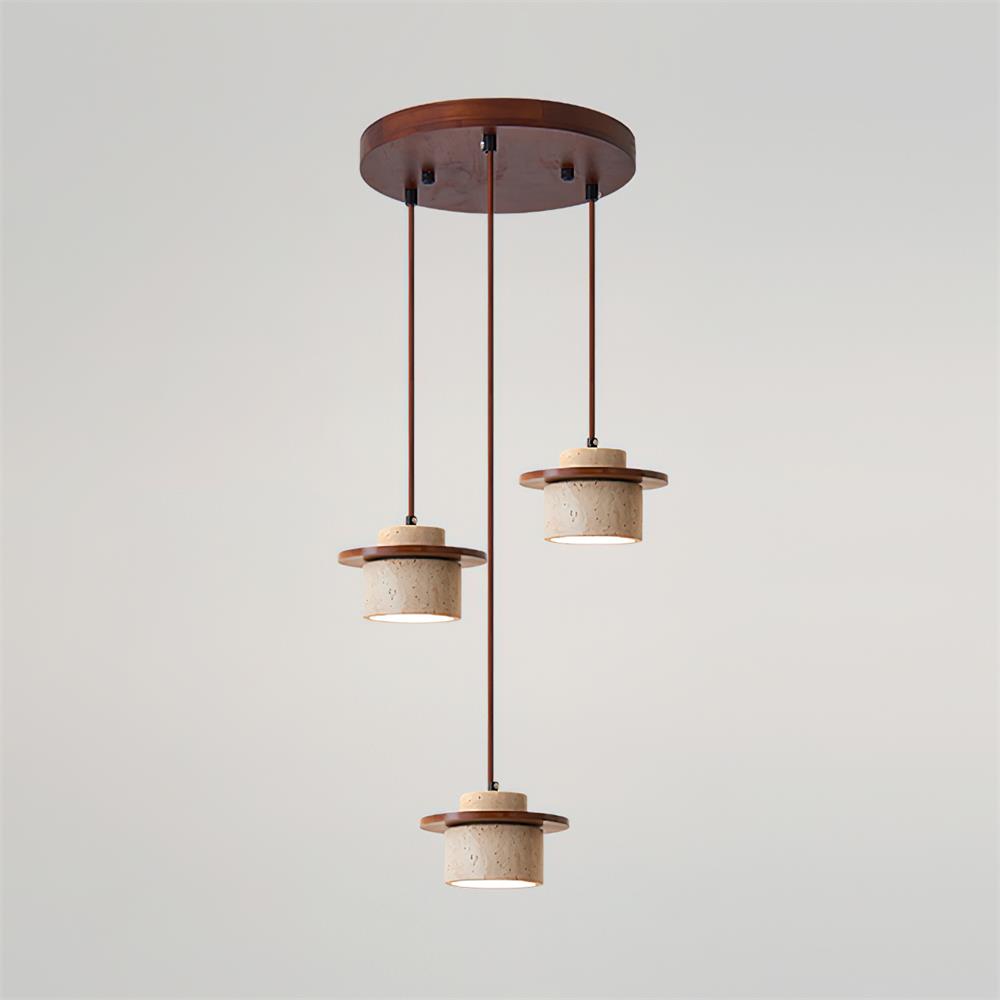 Lunara | Multi-Light Pendant Lighting with Adjustable Height | Elegant Travertine Shade for Modern Kitchens 6