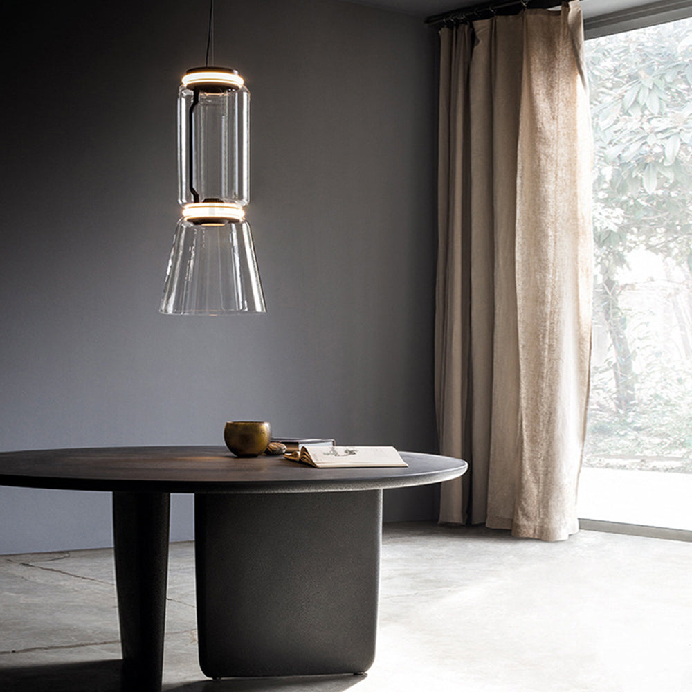 Minimalist Glass Pendant Light with Adjustable Chain | Modern Design for Elegant Kitchen Spaces 18