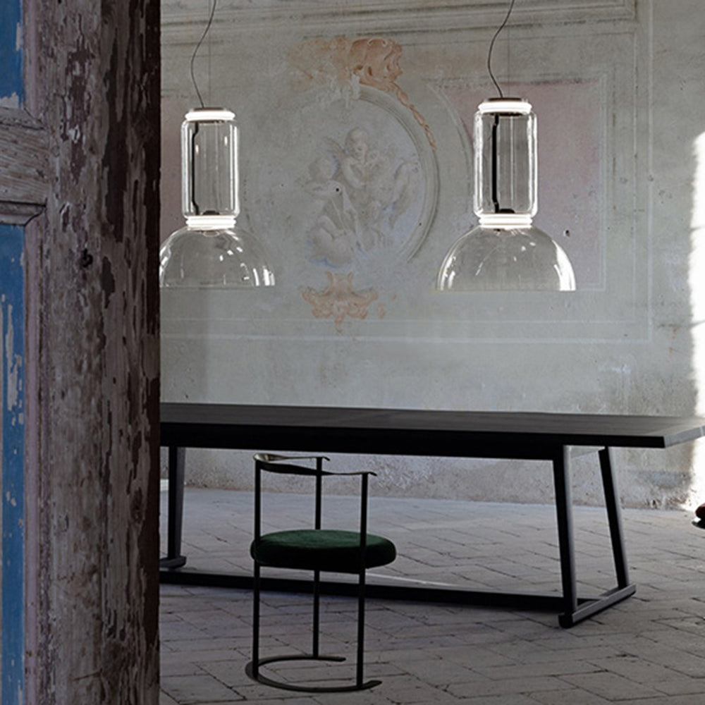 Minimalist Glass Pendant Light with Adjustable Chain | Modern Design for Elegant Kitchen Spaces 2