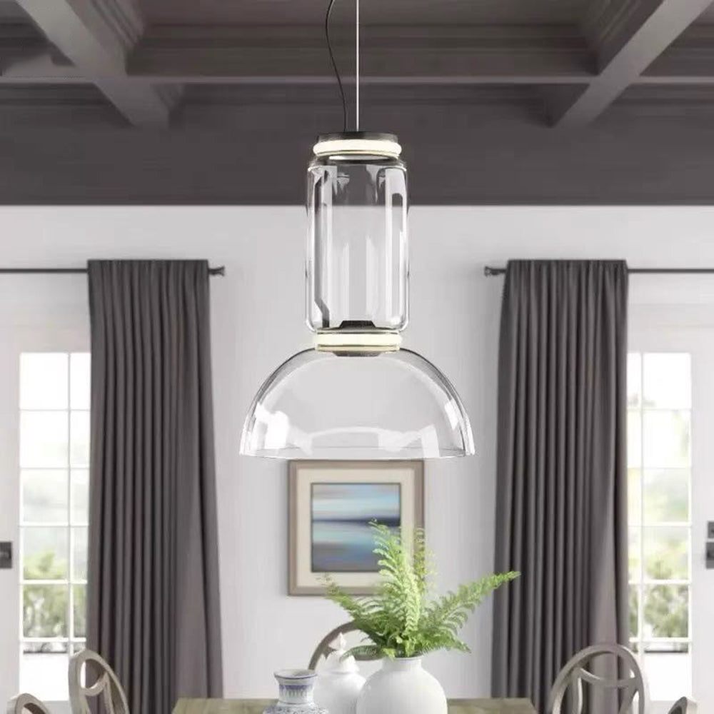 Minimalist Glass Pendant Light with Adjustable Chain | Modern Design for Elegant Kitchen Spaces 6