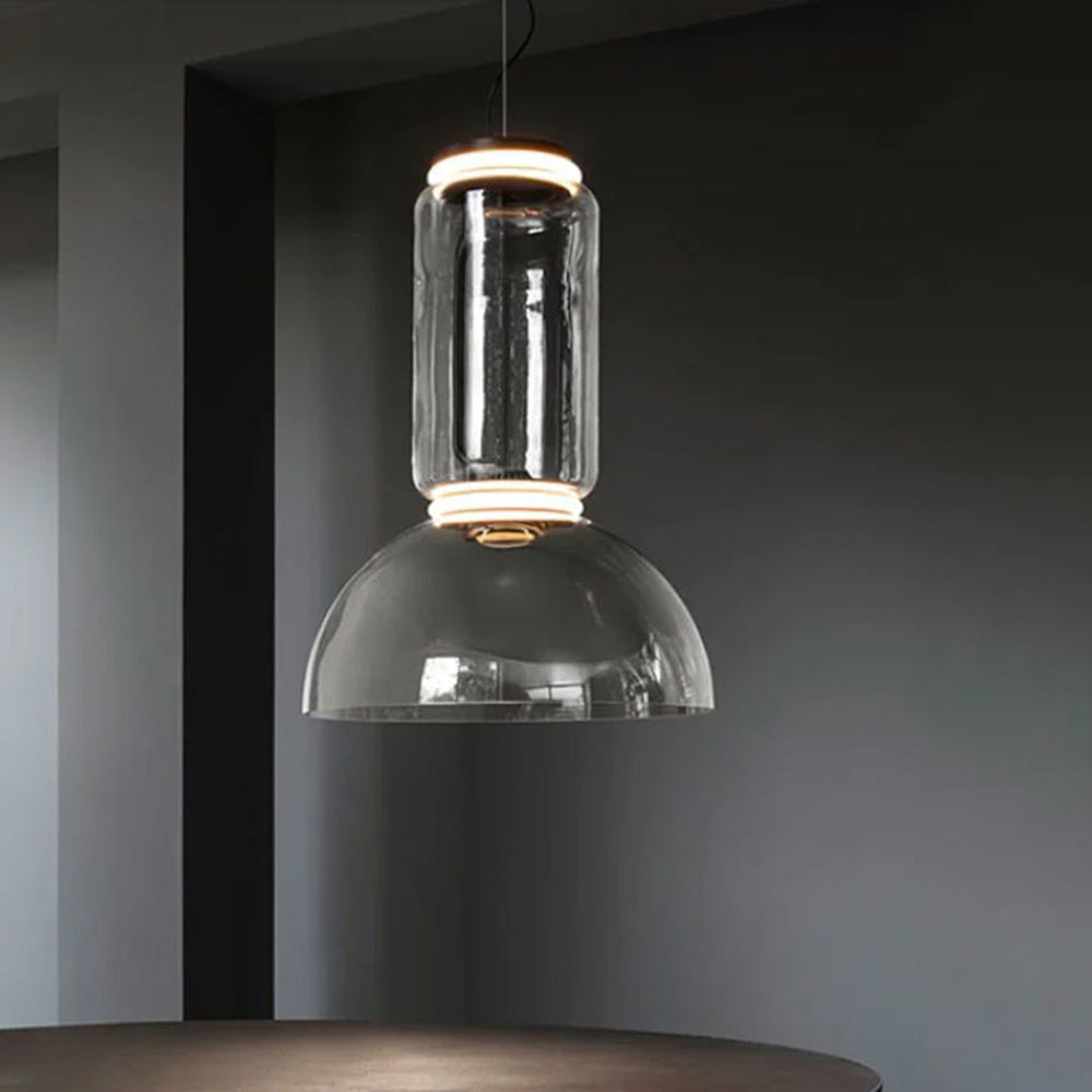 Minimalist Glass Pendant Light with Adjustable Chain | Modern Design for Elegant Kitchen Spaces 7