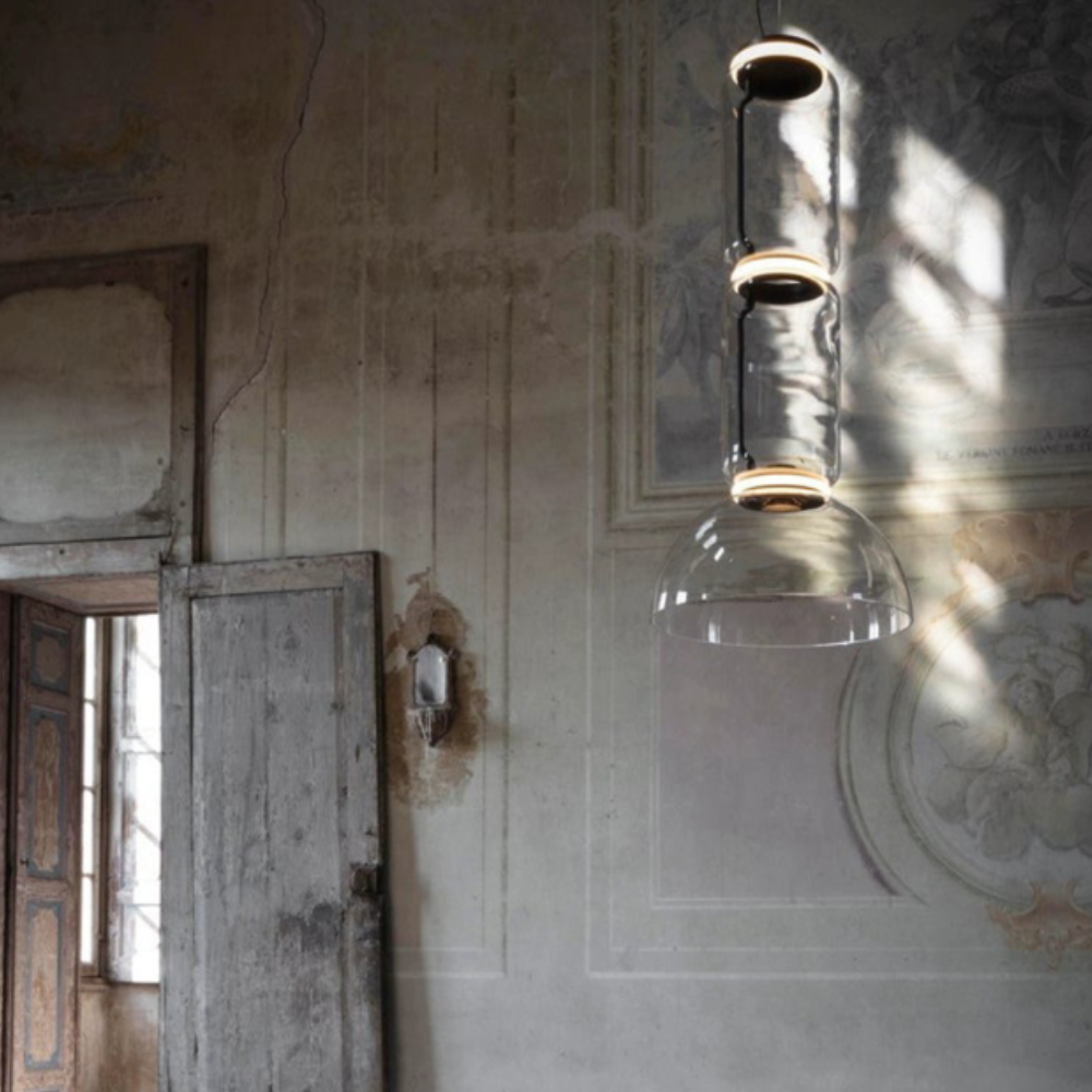 Minimalist Glass Pendant Light with Adjustable Chain | Modern Design for Elegant Kitchen Spaces 9
