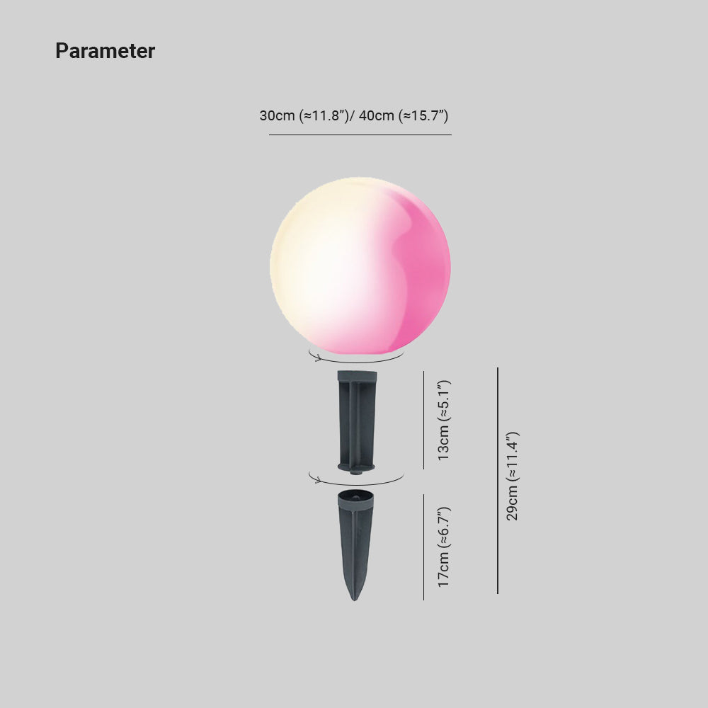 Minimalist Globe Outdoor Light with Dimmable Functionality | Durable Resin Design for Elegant Garden Illumination 3