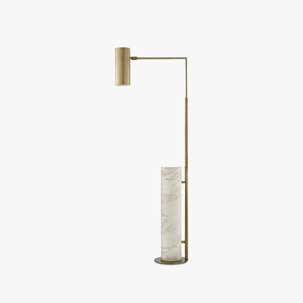 Minimalistic Gold Floor Lamp with Marble Base | Modern Design for Elegant Living Spaces 1