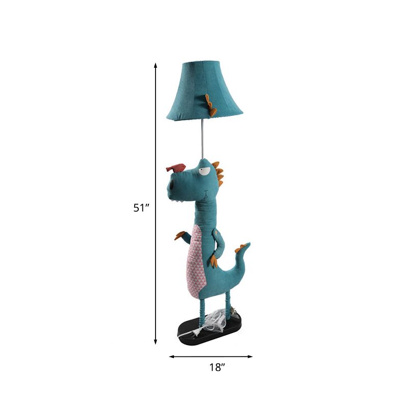 Minori | Dinosaur Floor Lamp with Removable Fabric Shade | Playful Design for Kids' Rooms 4