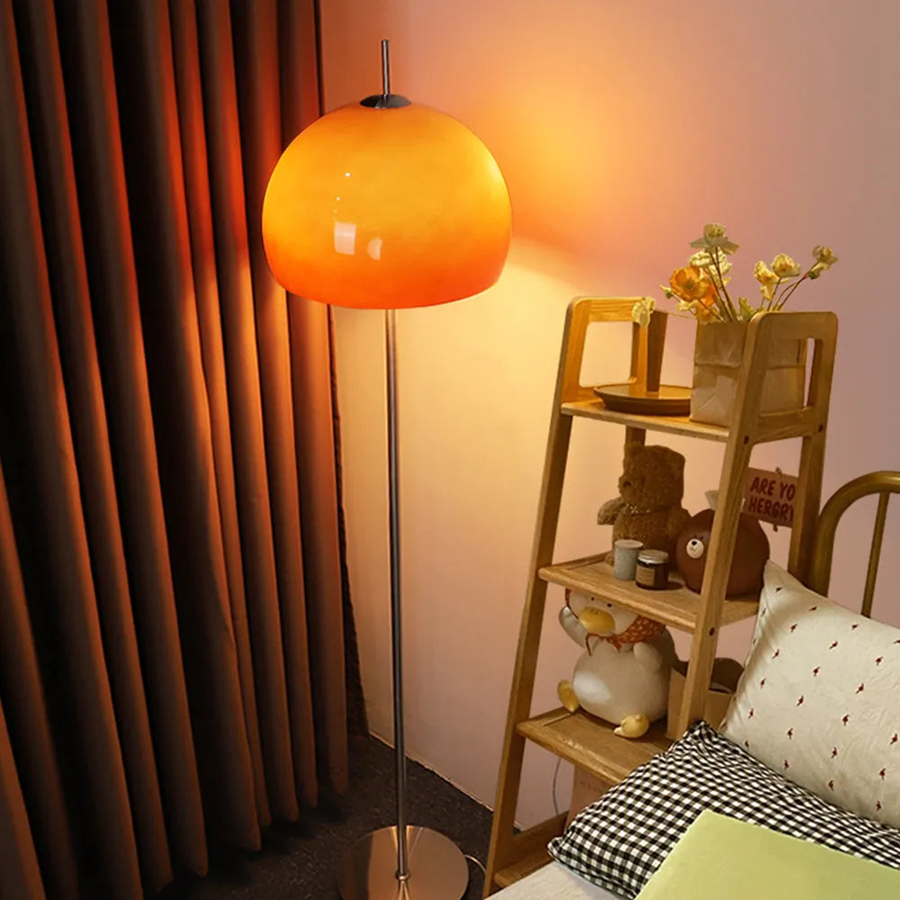 Mira | Dome Glass Floor Lamp with Dimmable LED Bulb | Elegant Design for Cozy Ambiance 1