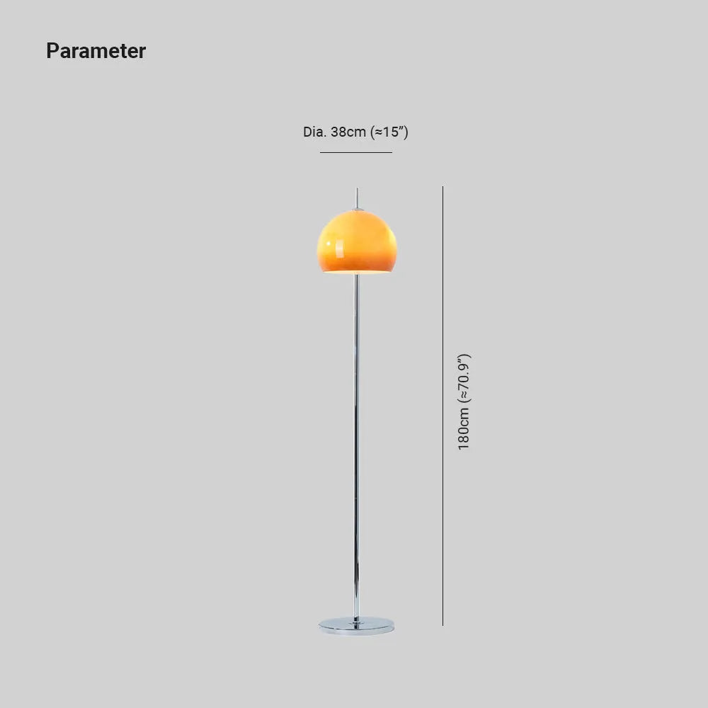 Mira | Dome Glass Floor Lamp with Dimmable LED Bulb | Elegant Design for Cozy Ambiance 3