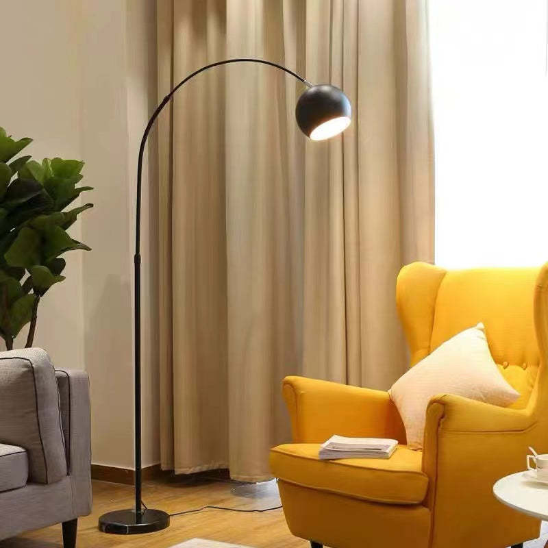 Mira | Modern Fishing Arc Floor Lamp with Adjustable Dome Shade | Stylish Lighting for Living Spaces 3