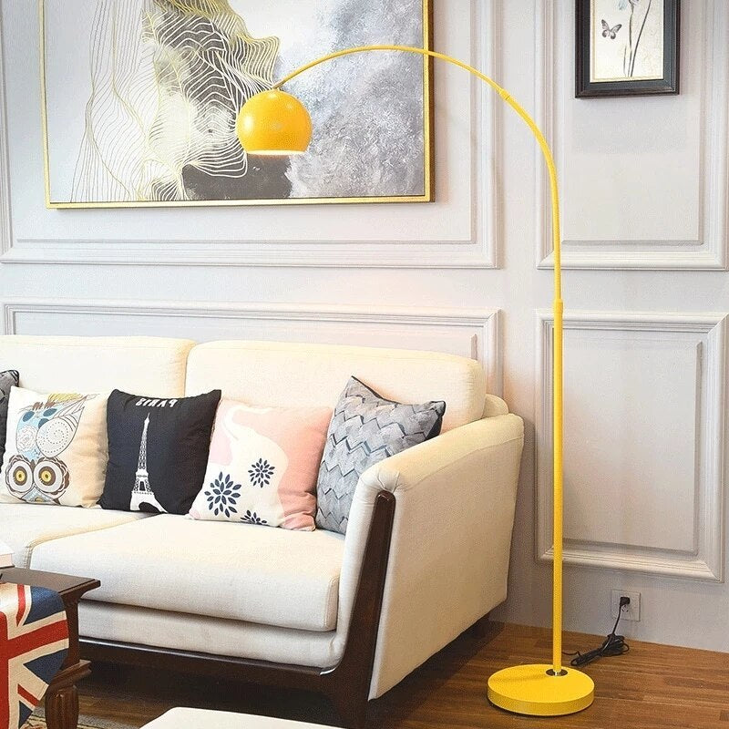 Mira | Modern Fishing Arc Floor Lamp with Adjustable Dome Shade | Stylish Lighting for Living Spaces 6