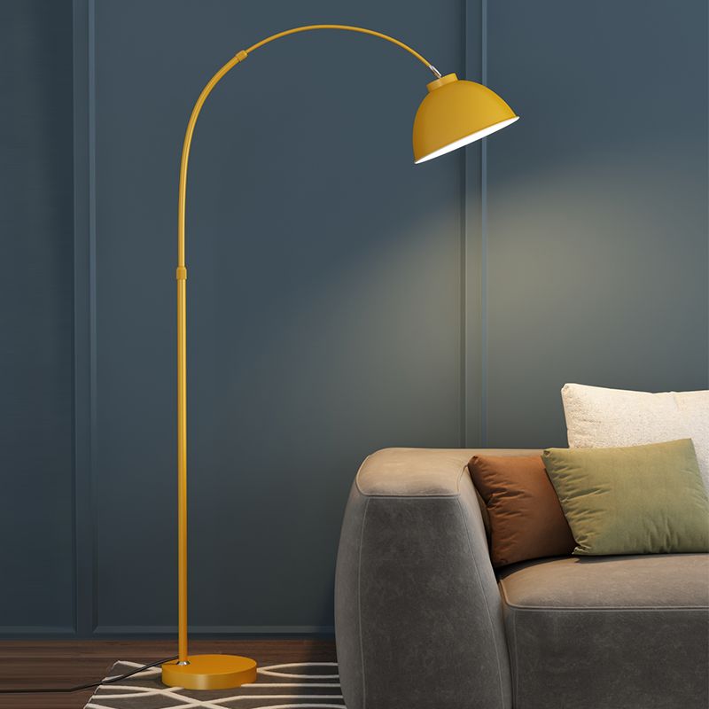 Modern Arc Floor Lamp with Curved Metal Shade | Stylish Black Standing Lamp for Elegant Home Decor 2