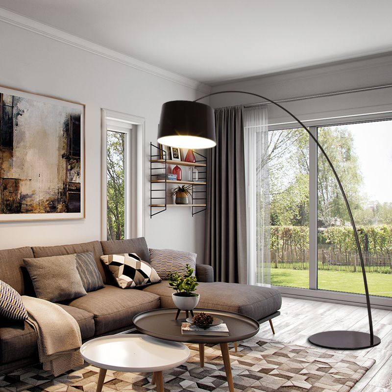 Modern Arc Floor Lamp with Stylish Dome Shade | Elegant Lighting for Living Rooms 2