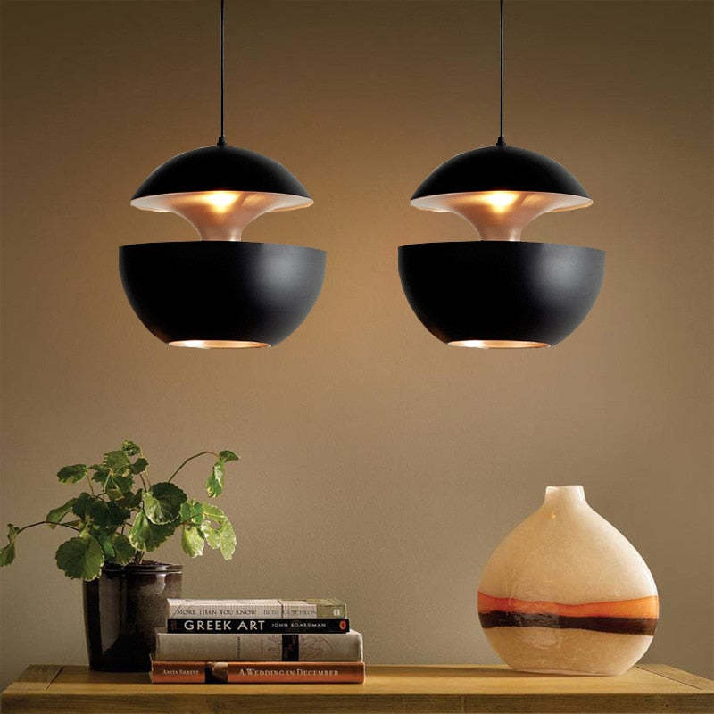 Modern Black Pendant Light with Adjustable Chain & LED Bulb | Stylish Kitchen Pendant Lighting for Elegant Illumination 2