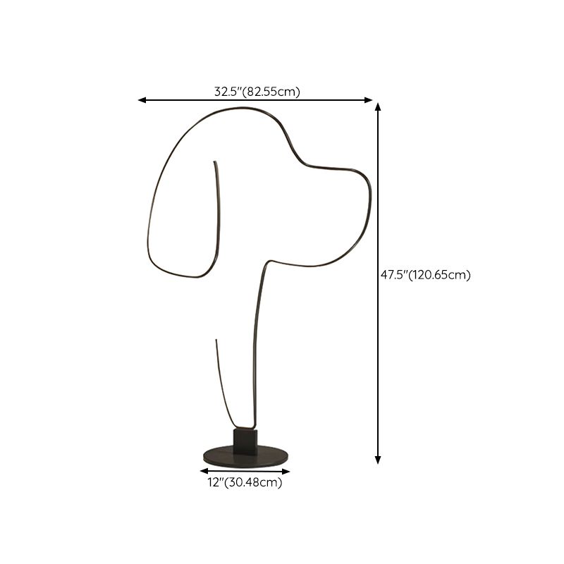 Modern Floor Lamp | Black Metal Standing Lamp with LED Bulb | Stylish Lighting for Living Room & Bedroom 3