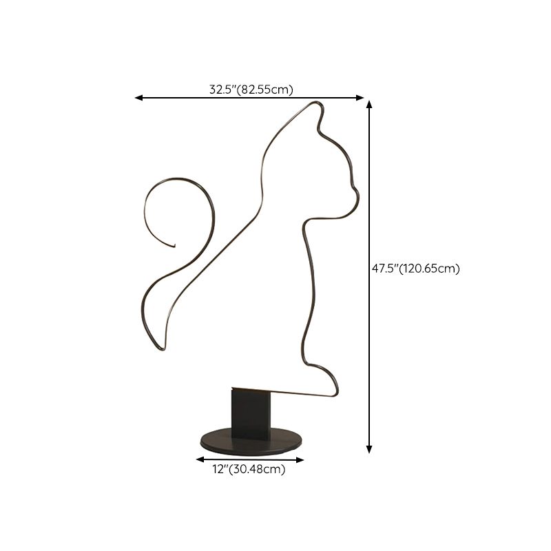 Modern Floor Lamp | Black Metal Standing Lamp with LED Bulb | Stylish Lighting for Living Room & Bedroom 4
