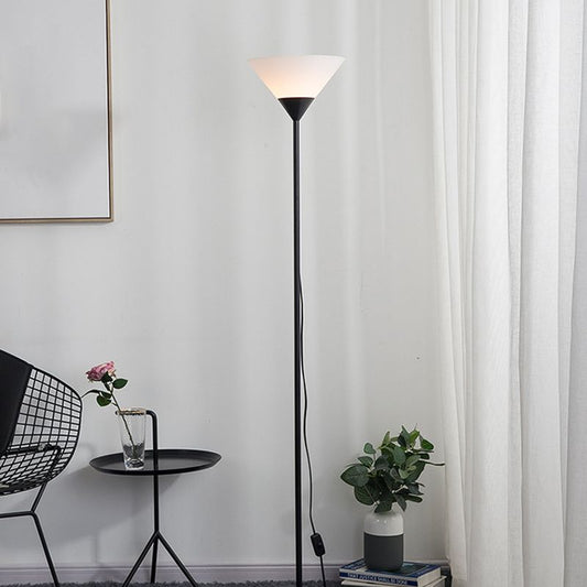 Modern Floor Lamp | Black Standing Lamp with Eco-Friendly Shade | Stylish Lighting for Living Room and Bedroom 0