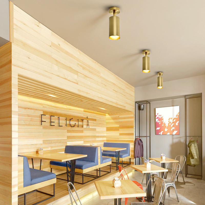 Modern Gold Flush Mount Ceiling Light with 340-Degree Rotation | Elegant Fixture for Versatile Indoor Lighting 0