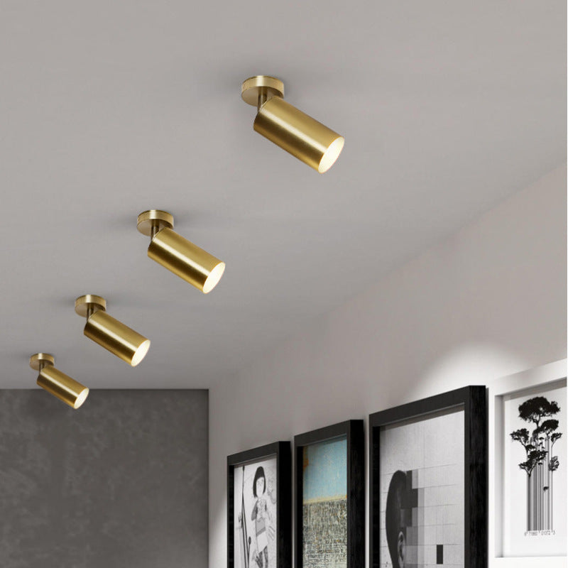Modern Gold Flush Mount Ceiling Light with 340-Degree Rotation | Elegant Fixture for Versatile Indoor Lighting 3