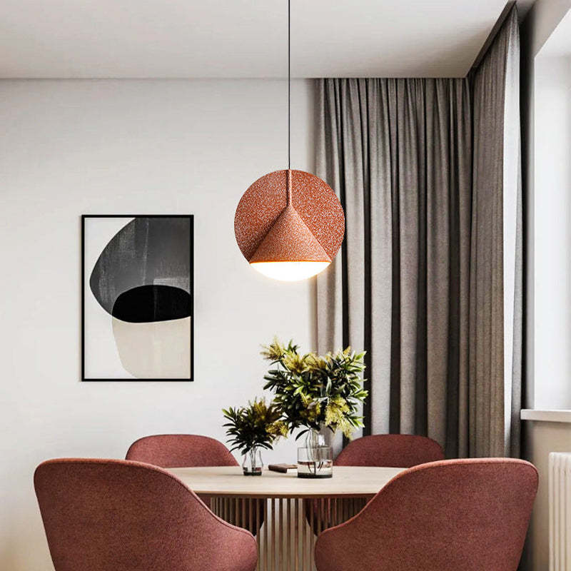 Modern LED Pendant Light with Colorful Resin Shade for Elegant Illumination 3