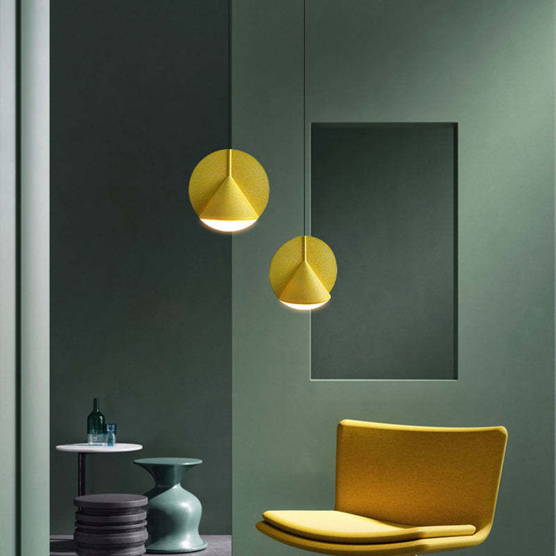 Modern LED Pendant Light with Colorful Resin Shade for Elegant Illumination 4