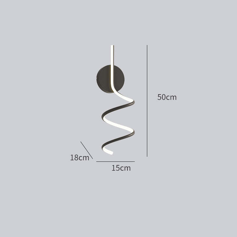 Modern LED Wall Light | Spiral Design with Warm White Glow | Perfect for Home & Commercial Spaces 5