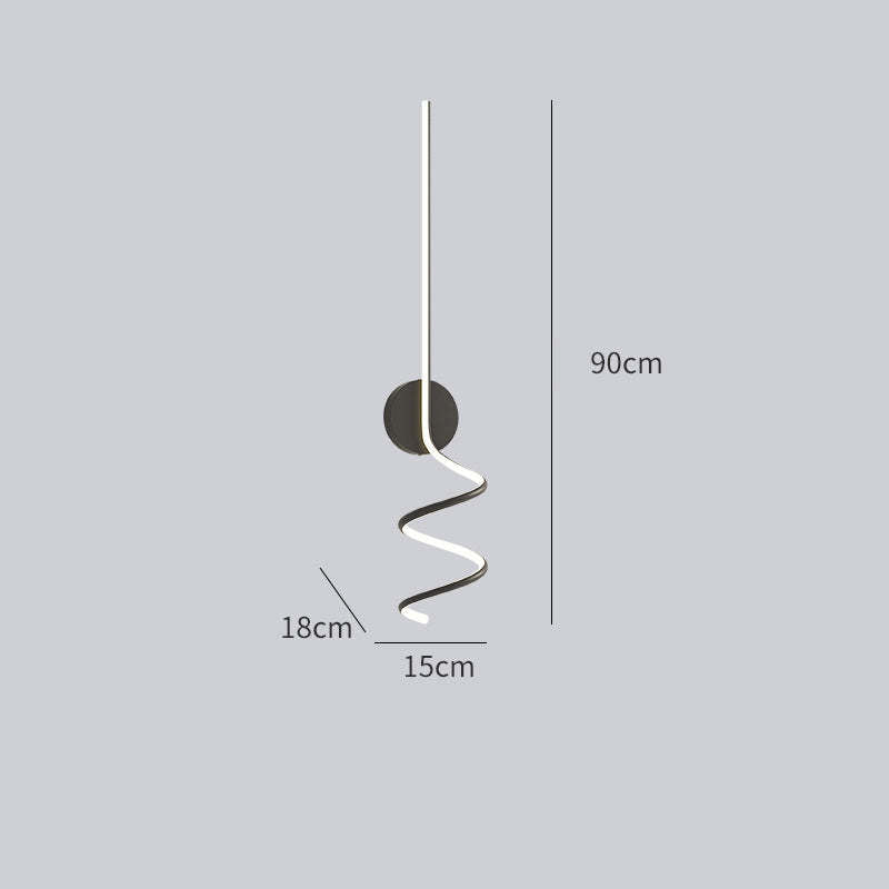 Modern LED Wall Light | Spiral Design with Warm White Glow | Perfect for Home & Commercial Spaces 7