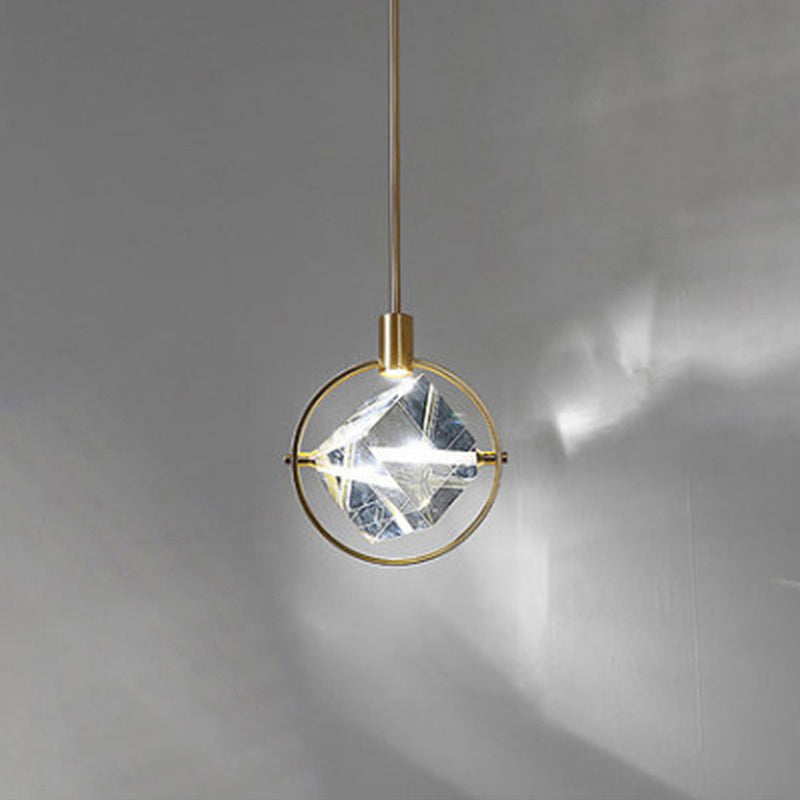 Modern Luxury Pendant Light with Geometric Design & Crystal Accents | Elegant Glass Pendant Lighting for Stylish Living Spaces 5