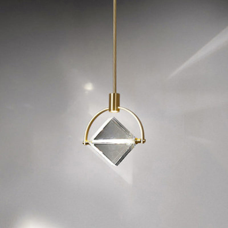 Modern Luxury Pendant Light with Geometric Design & Crystal Accents | Elegant Glass Pendant Lighting for Stylish Living Spaces 6