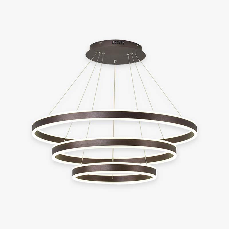 Modern Minimalist Pendant Light with 3 Interlocking Rings | Dimmable Kitchen Pendant Lighting for Elegant Interiors 1