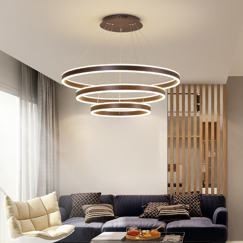 Modern Minimalist Pendant Light with 3 Interlocking Rings | Dimmable Kitchen Pendant Lighting for Elegant Interiors 2