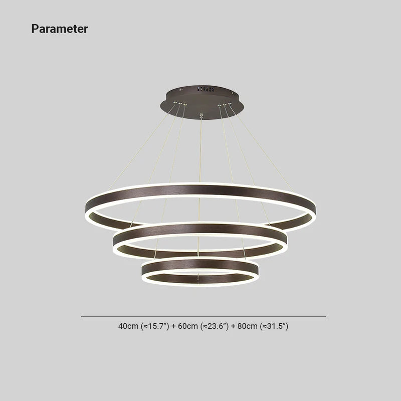 Modern Minimalist Pendant Light with 3 Interlocking Rings | Dimmable Kitchen Pendant Lighting for Elegant Interiors 4